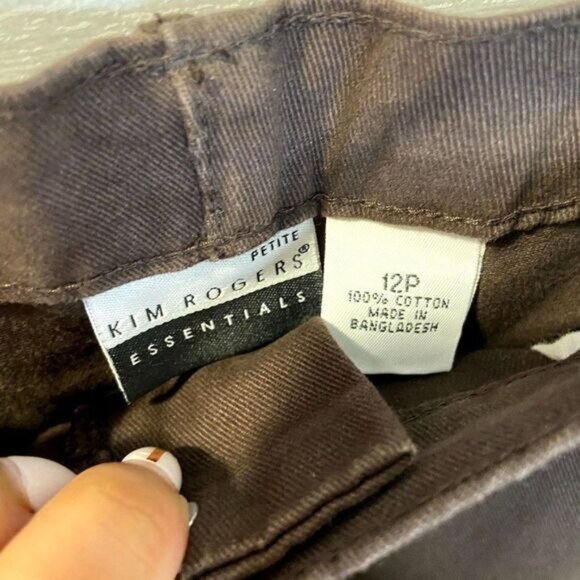 Kim ROGERS Brown‎ Straight Fit Jeans Women Pants Size 12p - Picture 3 of 3